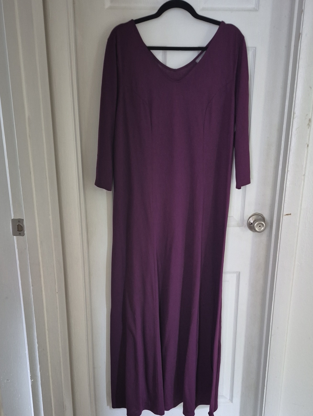 Jessica London 🖤 Plum Purple Maxi Dress with Scoop Neck (1031)